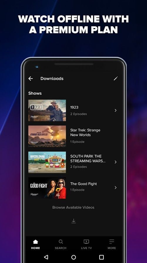 Paramount+ | Peak Streaming  Screenshots