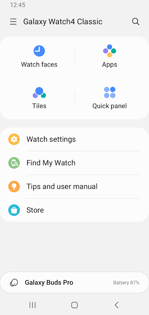 Galaxy Wearable  Screenshots