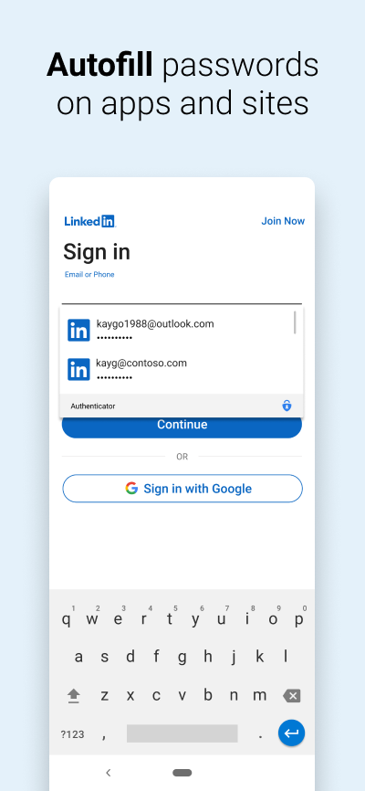 Microsoft Authenticator  Screenshots
