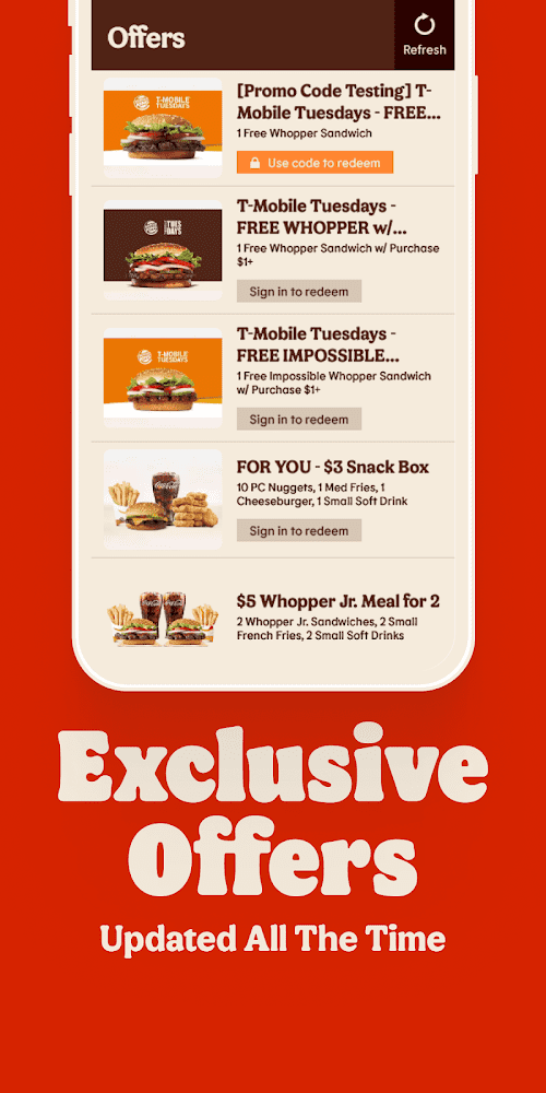 Burger King App  Screenshots