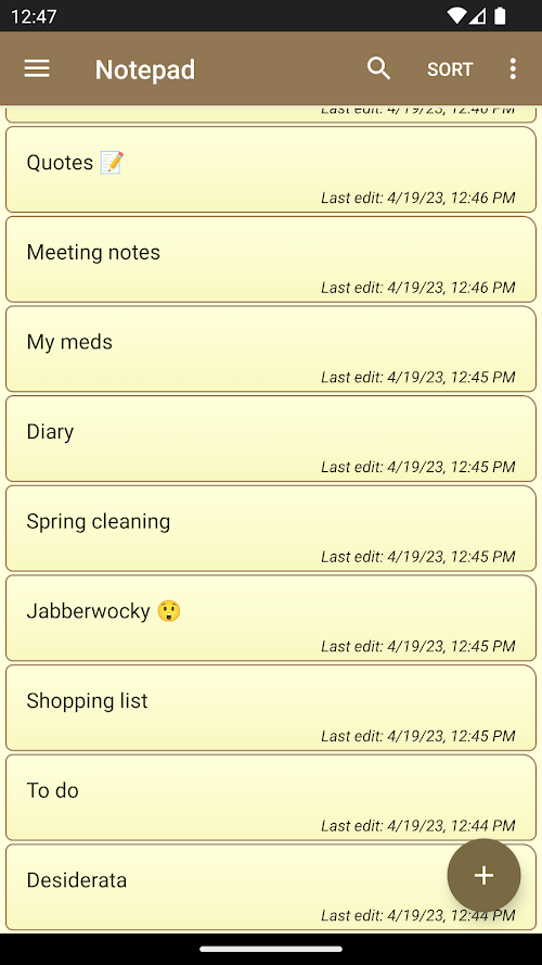 Notepad  Screenshots