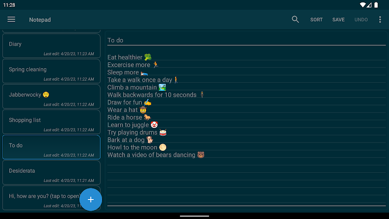 Notepad  Screenshots