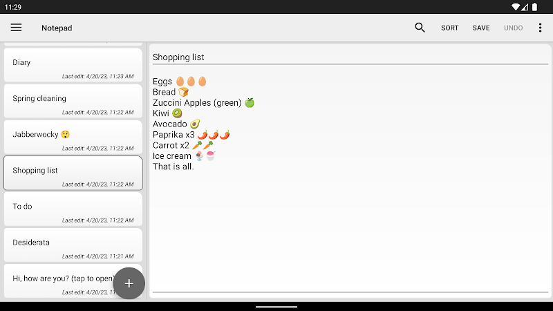 Notepad  Screenshots