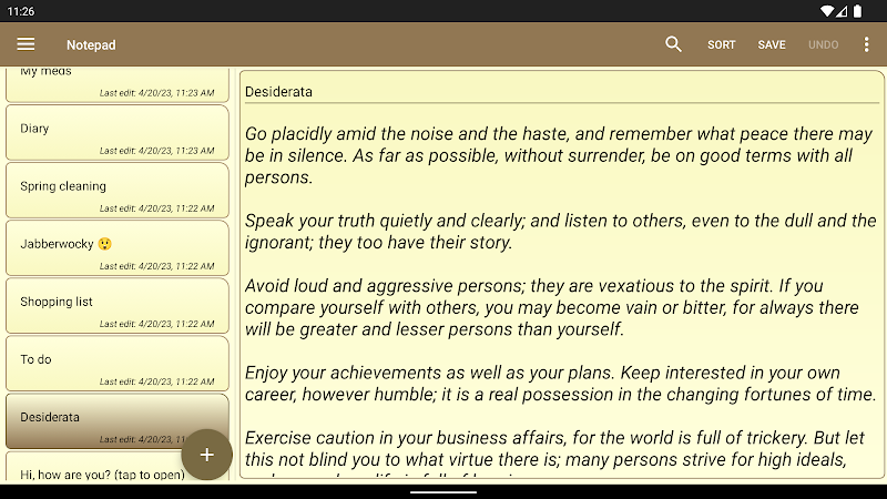 Notepad  Screenshots