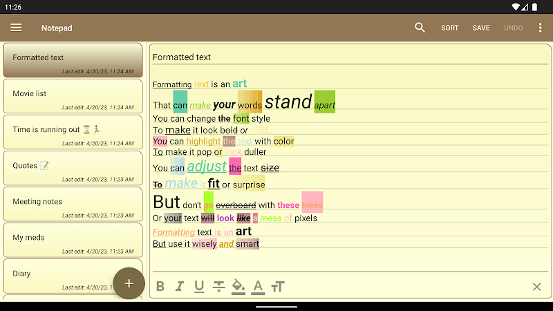 Notepad  Screenshots
