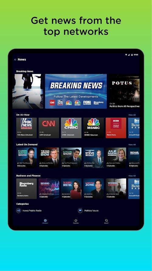 SiriusXM  Screenshots
