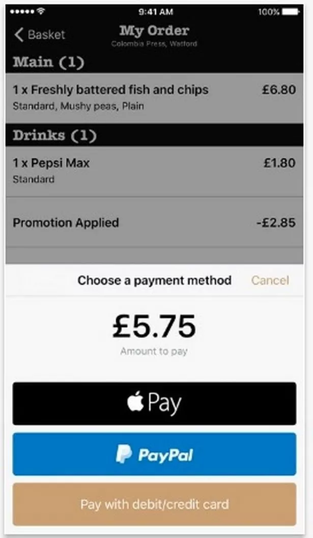 Wetherspoon Order and Pay  Screenshots