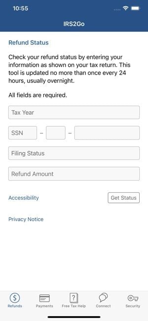 IRS2Go  Screenshots