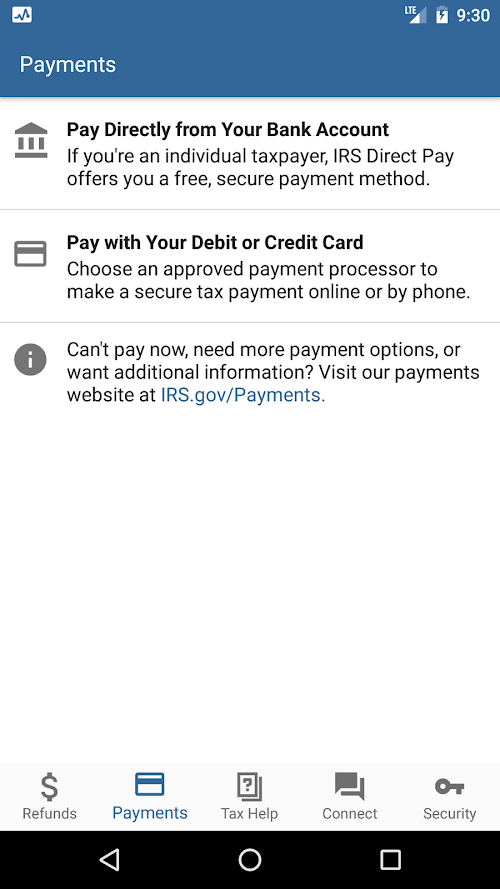 IRS2Go  Screenshots