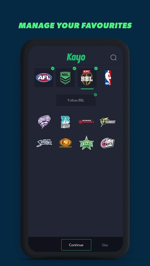 Kayo Sports  Screenshots