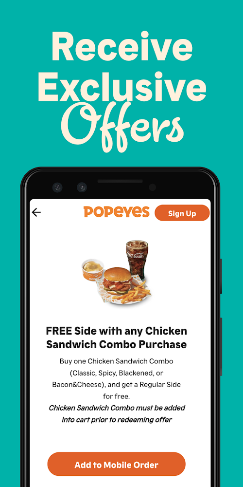Popeyes App  Screenshots