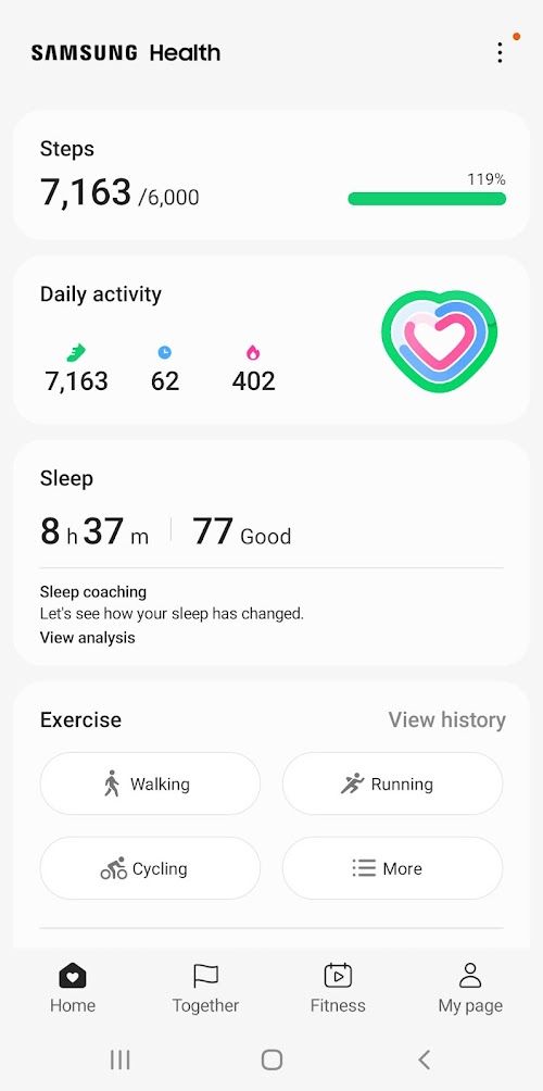 Samsung Health  Screenshots