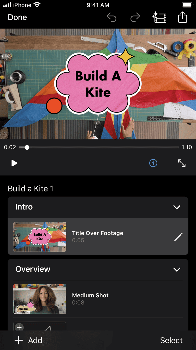 iMovie  Screenshots